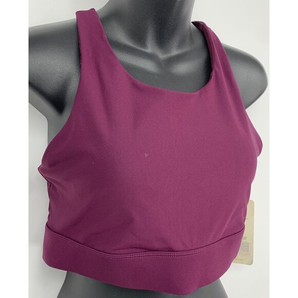 Fabletics Women Ella High-Impact Sport Bra Large L Purple Athletic Stretch New - Picture 3 of 7
